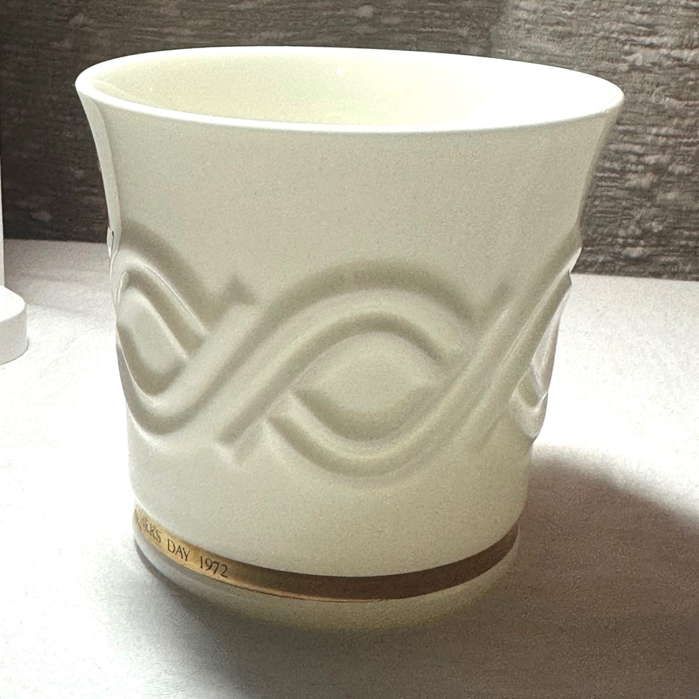 Vntg Noritake Fathers Day 1972 Shaving Cup Cream Gold Excellent Japan Bone China